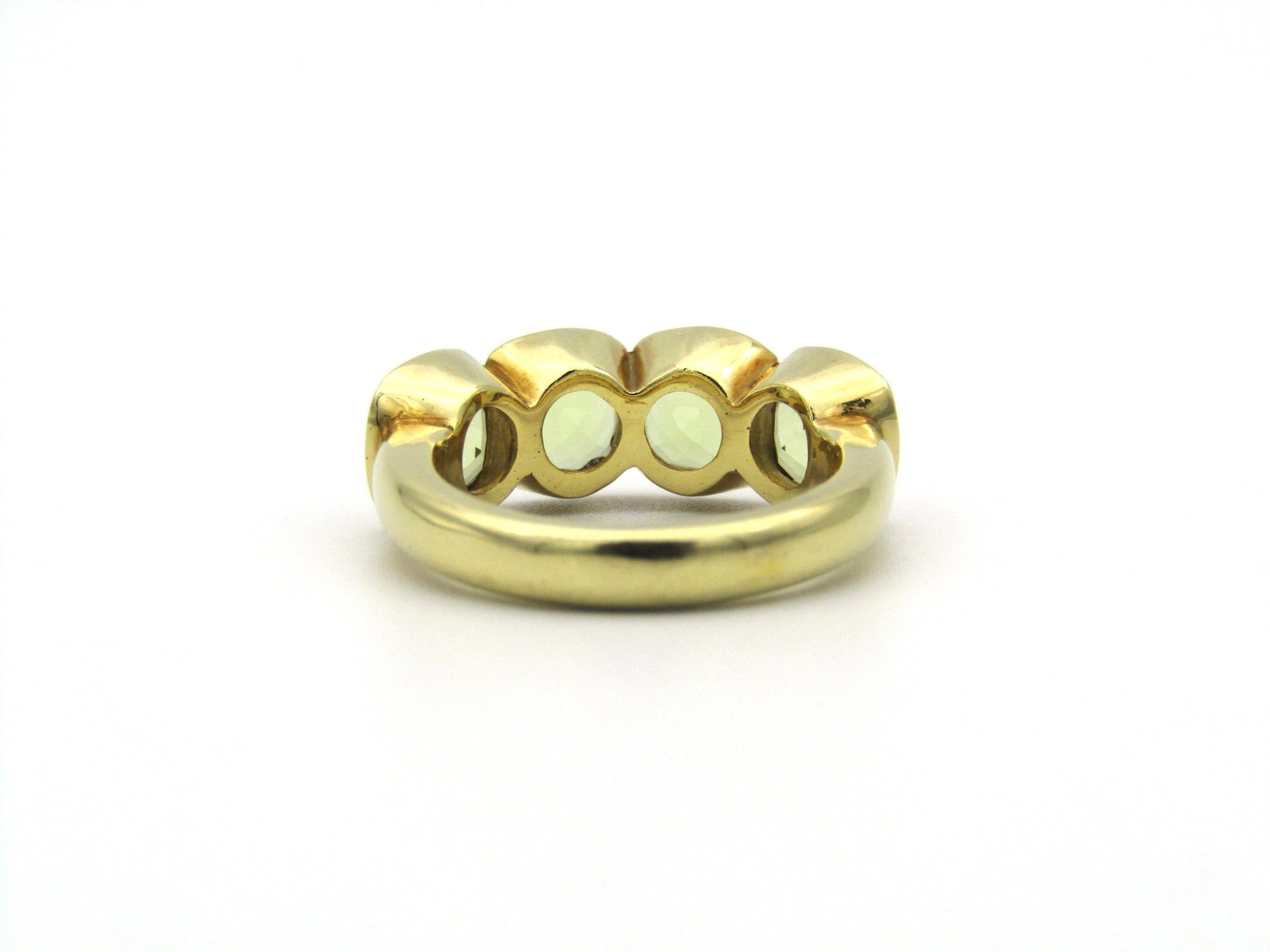 18K gold prasiolite ring.