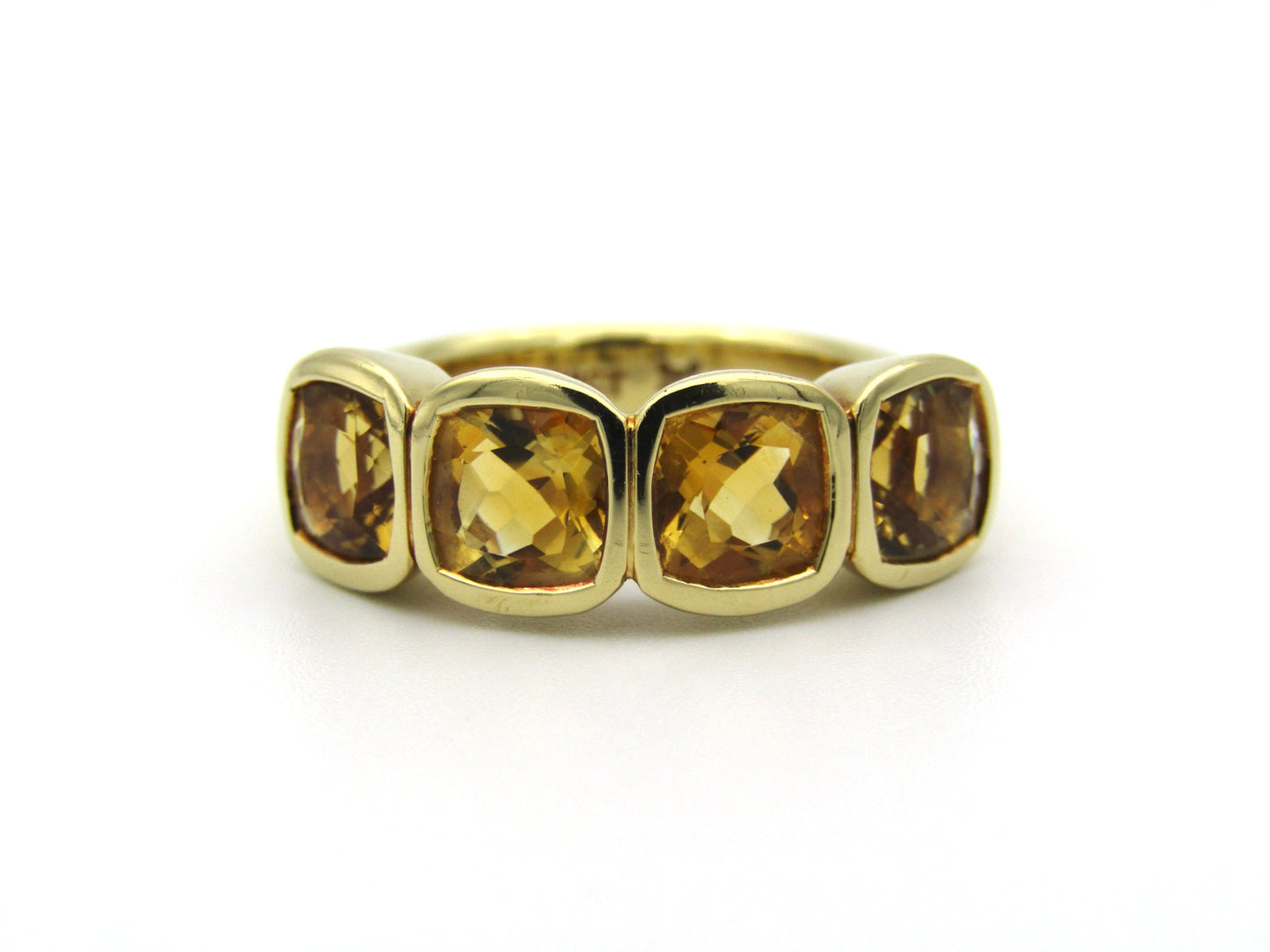 18K gold citrine ring.