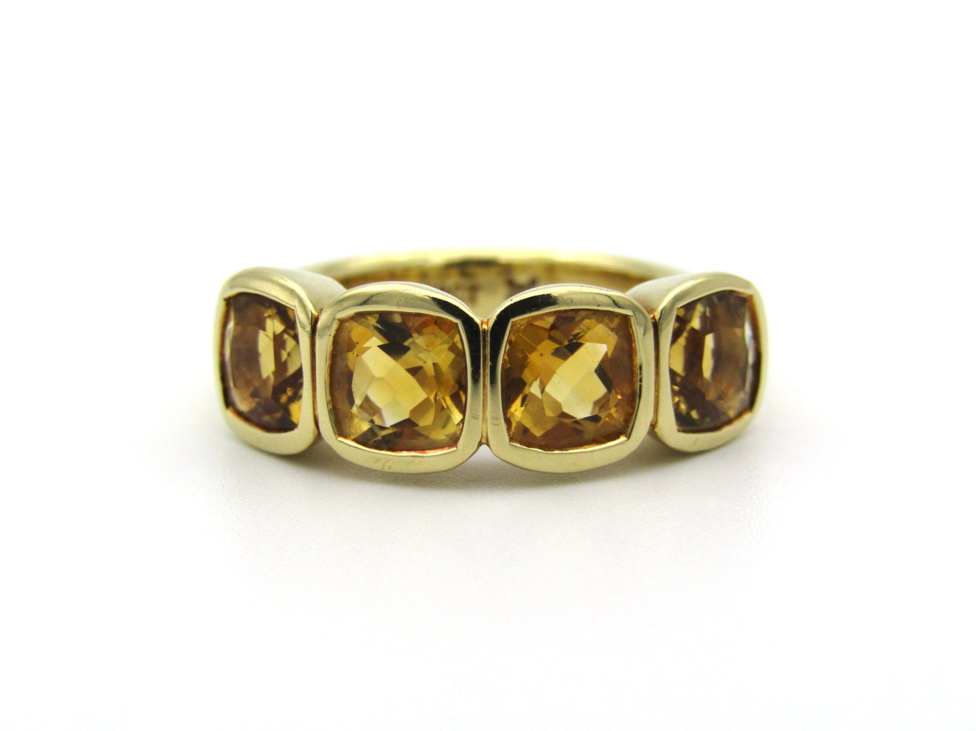 18K gold citrine ring.
