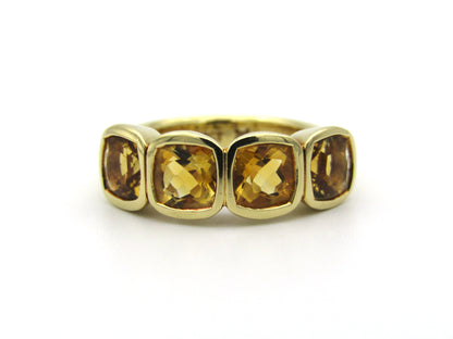 18K gold citrine ring.