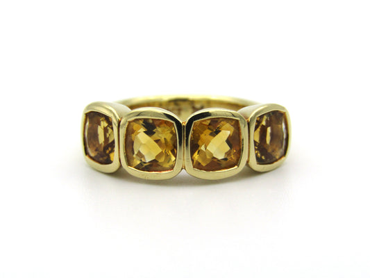 18K gold citrine ring.