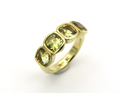 18K gold prasiolite ring.