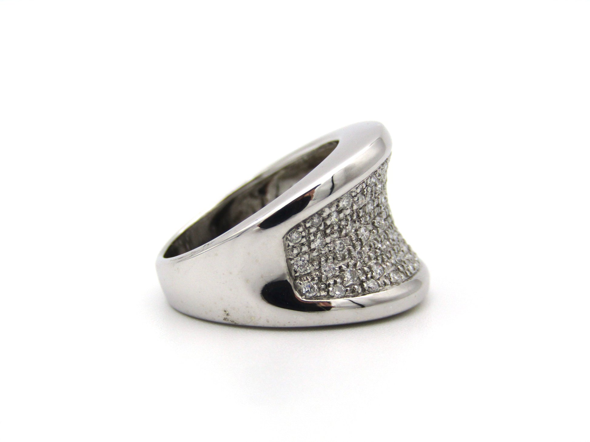 18K gold diamond ring.