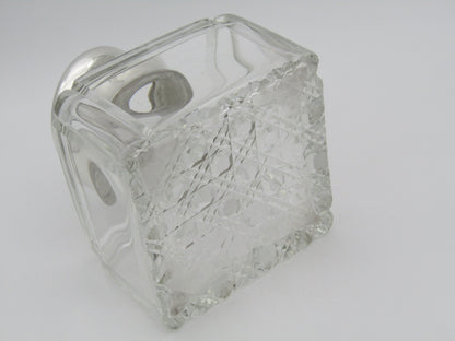 A silver mounted and cut glass desk inkwell by Asprey & Co. Ltd, Birmingham, 1915.