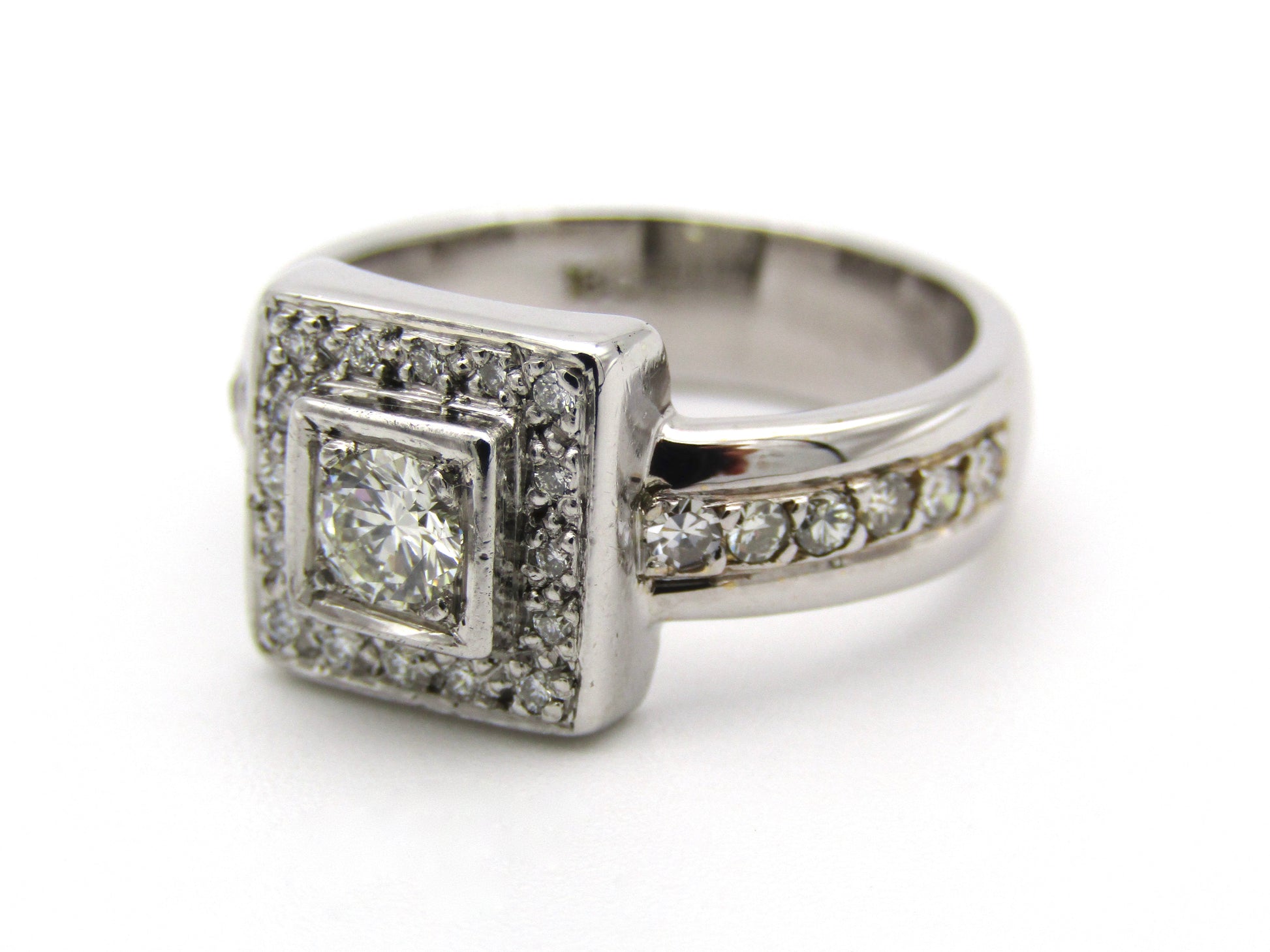 18kt gold diamond ring.