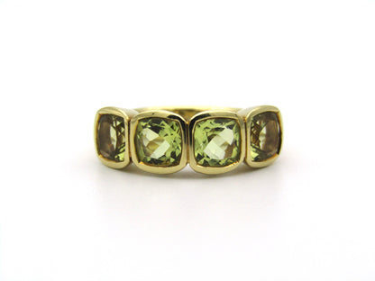 18K gold prasiolite ring.