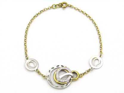 18kt gold diamond bracelet.