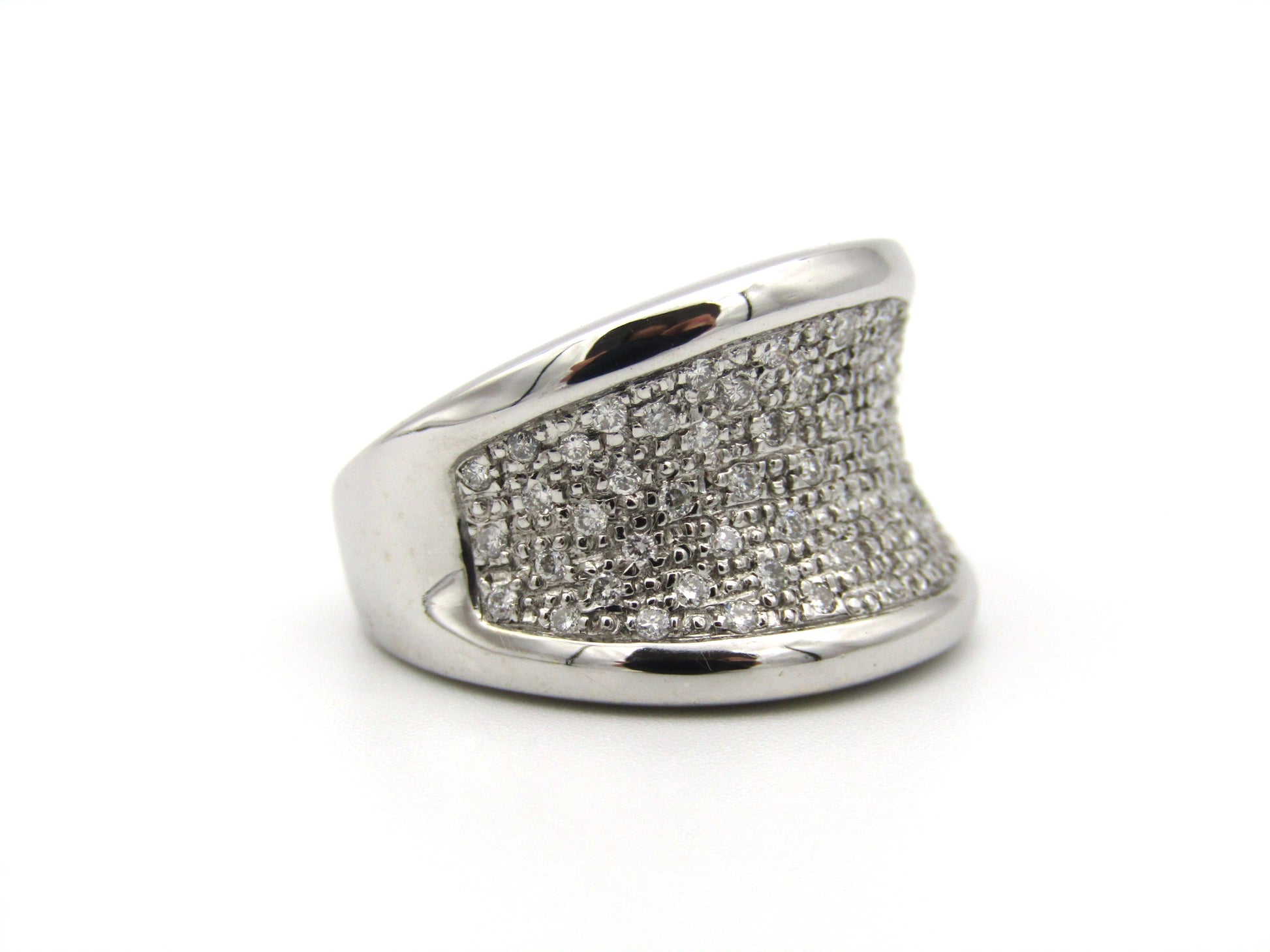 18K gold diamond ring.