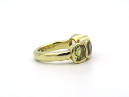 18K gold prasiolite ring.