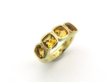 18K gold citrine ring.