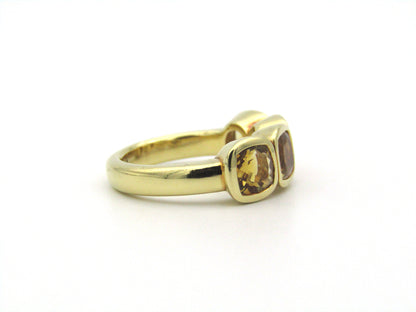 18K gold citrine ring.