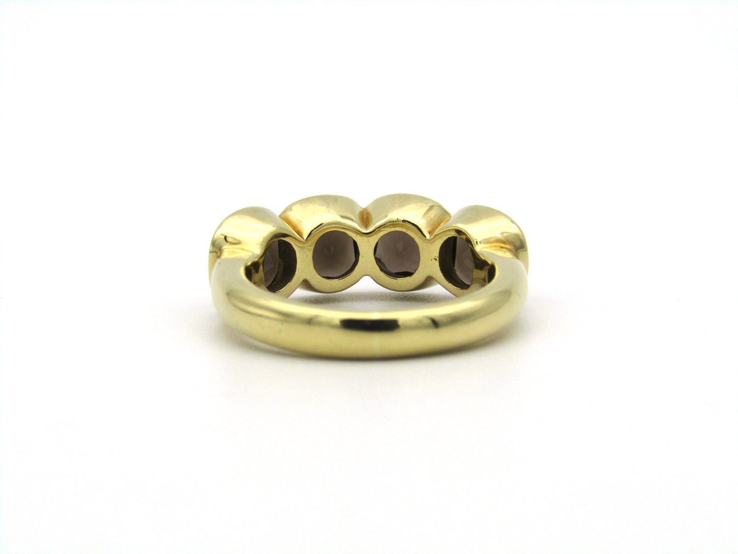 18K gold smoky quartz ring.