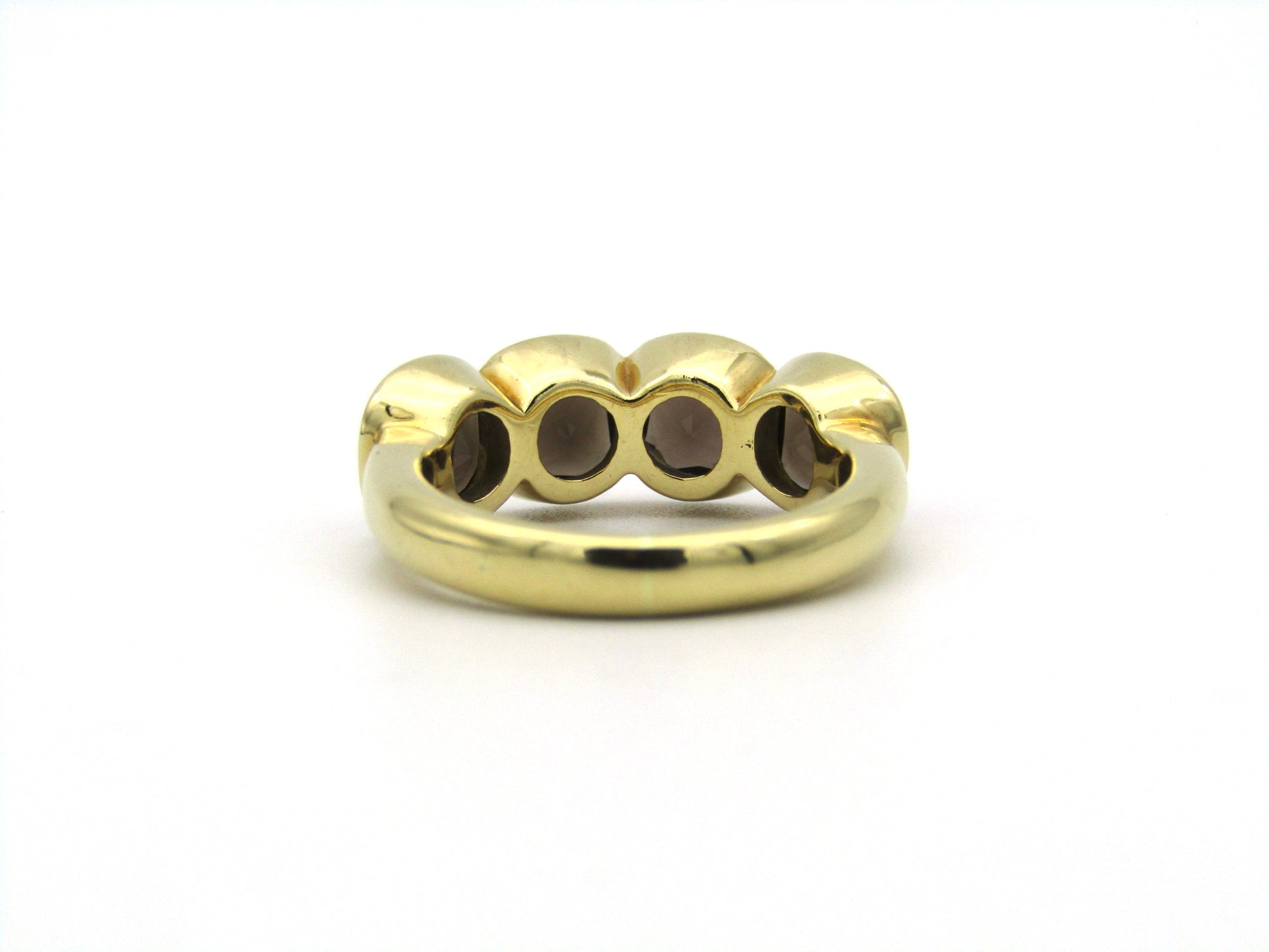 18K gold smoky quartz ring.