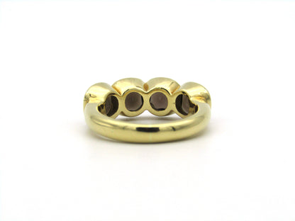 18K gold smoky quartz ring.