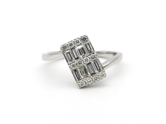 18K gold diamond ring.