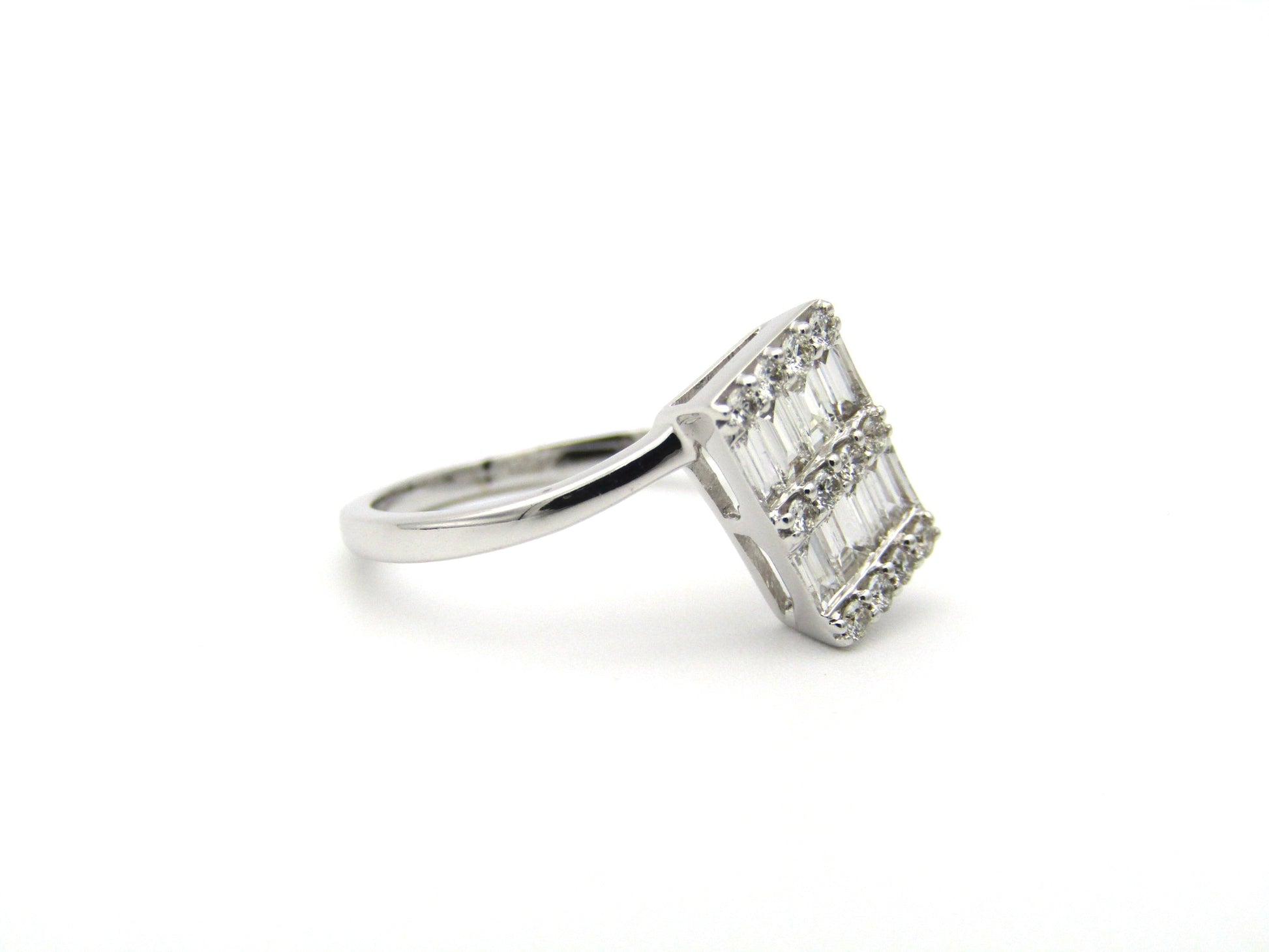 18K gold diamond ring.