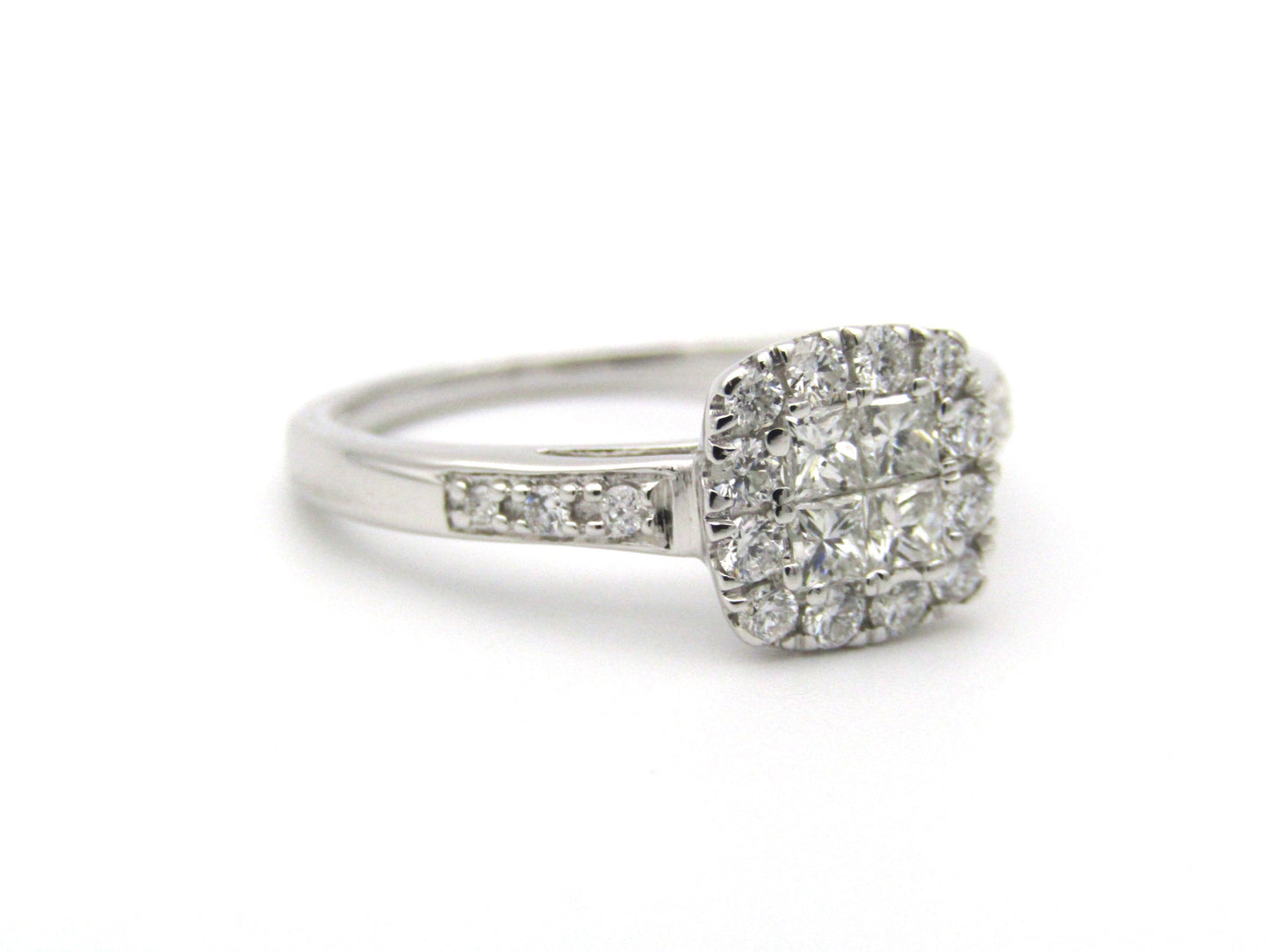 9K gold diamond ring.