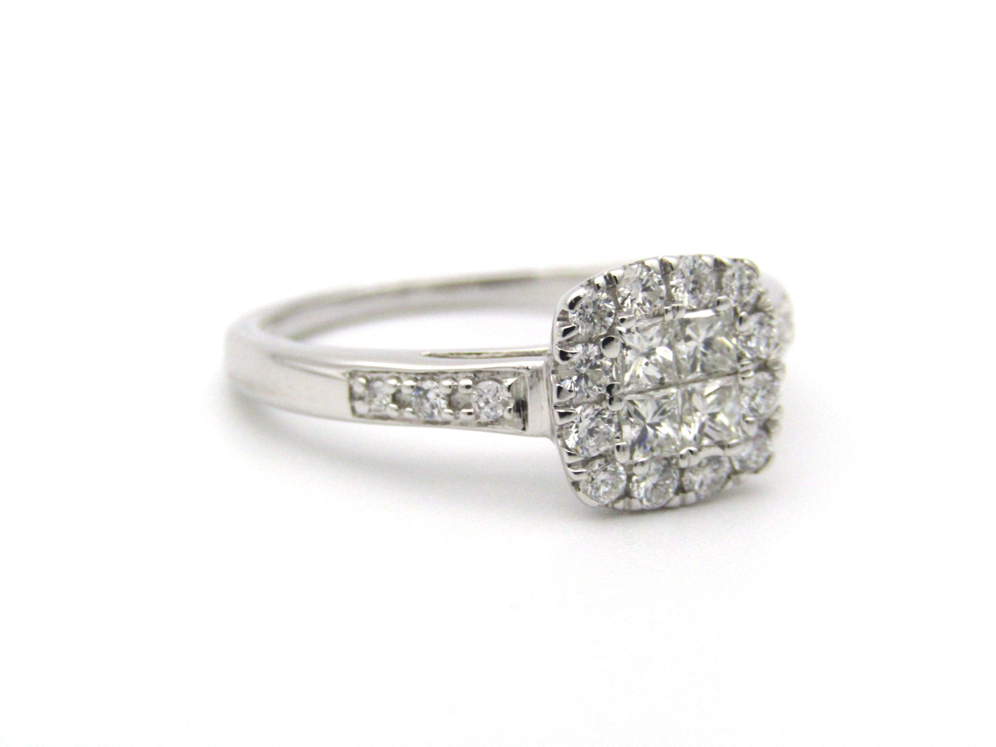 9K gold diamond ring.