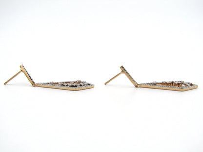 18K gold diamond earrings.